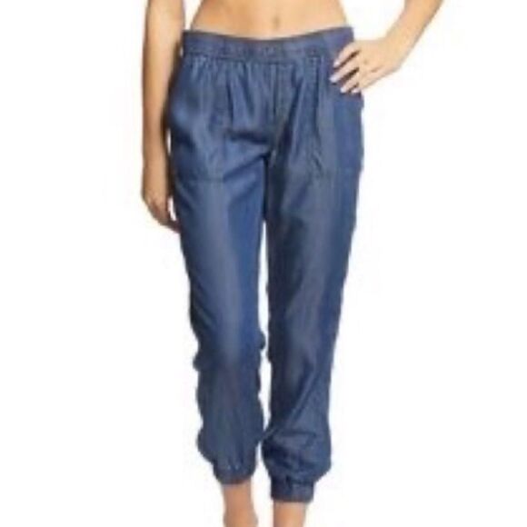 Prana Aberdeen Blue Chambray Jogger Pants - Picture 1 of 8